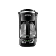 BLACK+DECKER 12-Cup Digital Coffee Maker, Programmable, Washable Basket Filter, Sneak-A-Cup, Auto Brew, Water Window, Keep Hot Plate, Black