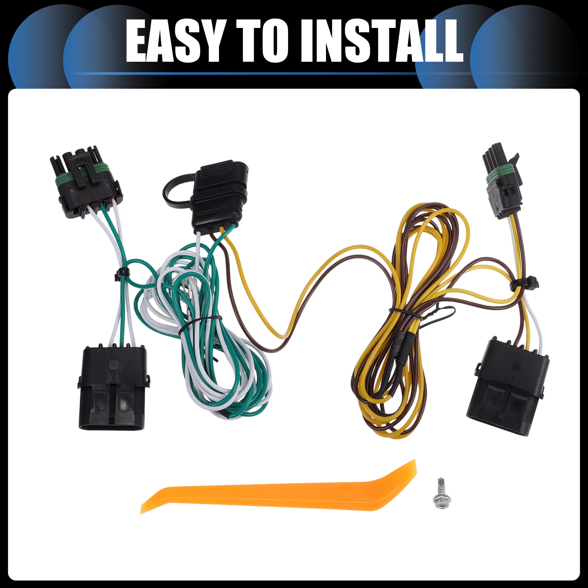 Unique Bargains 4 Pin Trailer Wiring Harness for Jeep Wrangler 1991-1997 and YJ 1991-1995