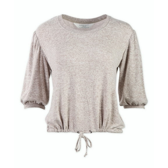 Boxercraft BW1101 Cuddle Puff sleeve Top-Espresso Heathe-XS