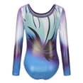 thumbnail image 2 of Ingzy Girls Gymnastics 3-Piece Leotard Set - Long Sleeve Sparkly Rhinestone Outfit with Shorts & Hairband | Ballet Dance Biketard Activewear for 5-12 Years, 2 of 9