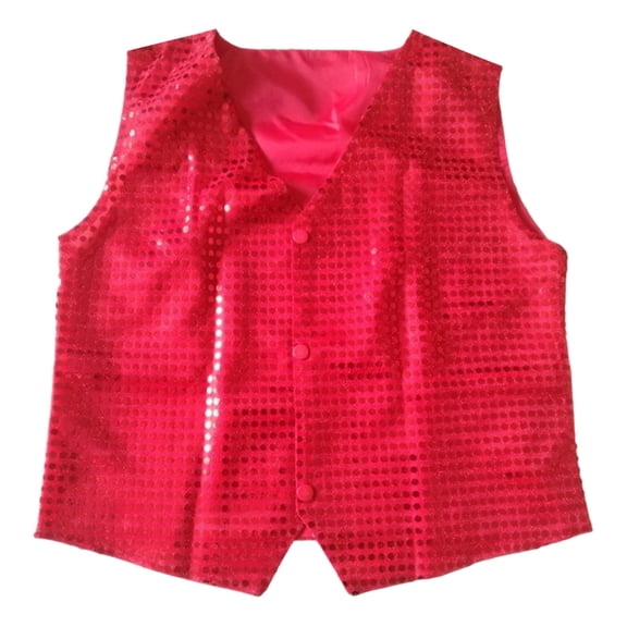 Boys Sequin Vest Performance Modern Dance Recital Stage Show Party Celebration
