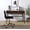 Black Oak, variant on Writing Desk W/USB, High Gloss & Chrome Finish
