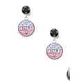 thumbnail image 2 of Delight Jewelry Silvertone Domed Multi Color EMT Black Crystal Clip on Earrings, 2 of 5