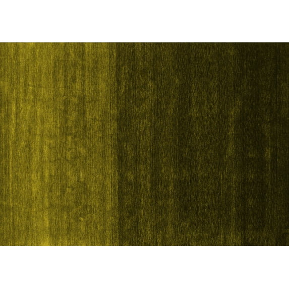 Ahgly Company Indoor Rectangle Abstract Yellow Contemporary Area Rugs, 5' x 7'