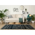 thumbnail image 2 of Marrakech Zag Blue Rug 5x7 Modern Moroccan Design Soft Microfiber Polyester, 2 of 6