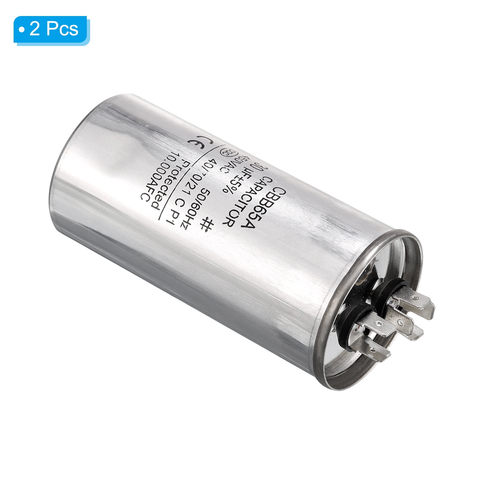 CBB65 30uf Run Capacitor, 30mfd 2pack AC 450V Aluminum Case Motor Start Capacitor