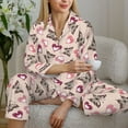thumbnail image 6 of Bingfone Womens Pajama Sets Beautiful Butterflies and Hearts Print,Long Sleeve Loungewear Pajamas Set-XX-Large, 6 of 8
