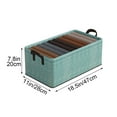 thumbnail image 3 of Under $10 Storage Bins, Hwkond Faux Linen Steel Frame Thick Folding Clothing Organizer Household Closet Without Cover Organizer Clothing Organizer Box,Green, 3 of 5