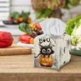 thumbnail image 5 of Psesaysky Square Tissue Box Cover PU Leather, Kawaii Cat Pumpkin Waterproof Car Tissue Holder Storage for Bathroom Vanity, Countertops, Dressers, Night Stand, Parlors and Offices, 5 of 7