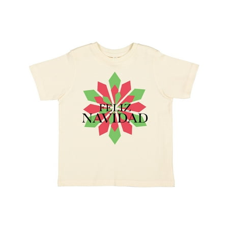 

Inktastic Feliz Navidad Red and Green Snowflake Boys or Girls Toddler T-Shirt