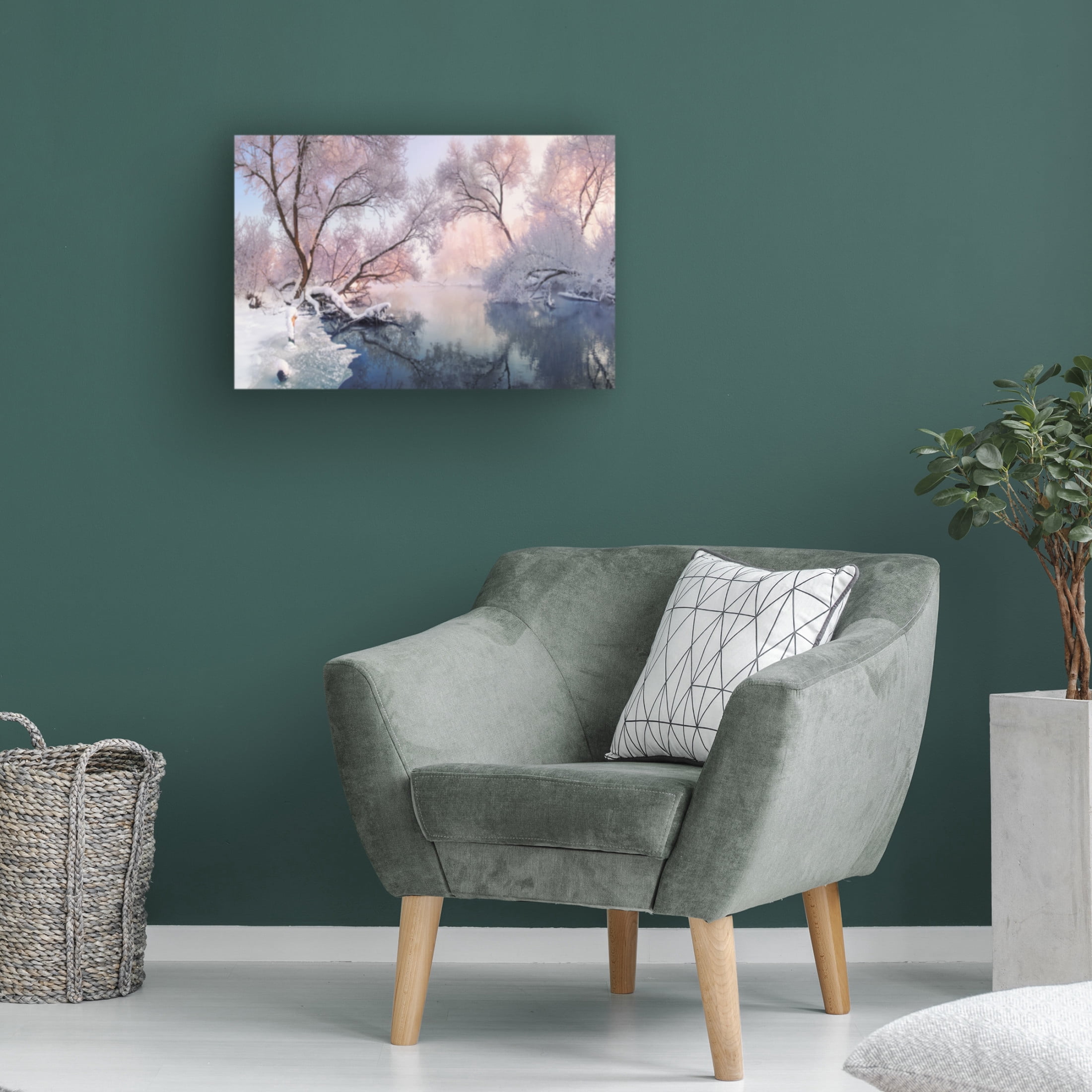 Canvas Wall Art - Vlad Sokolovsky 'Christmas Lace' Wall Art for Living Room, Bedroom, or Office Décor by Trademark Fine Art - 32 x 22 Inches