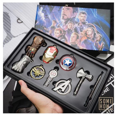 thumbnail image 2 of Silver Avengers Iron Man Keychain Captain America Keychain Thanos Metal Keychain Accessory Set, 2 of 6