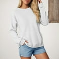 thumbnail image 2 of Dmsael Long Sleeve Women's Long Sleeve Tops Henley Shirts Casual Blouses T Shirts Fall Clothes White,S, 2 of 7