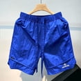 thumbnail image 3 of XFeng Men Nylon Athletic Shorts Elastic Waist Drawstring Printed Logo Quick Dry Knee‑Length Shorts, 3 of 3