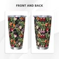 thumbnail image 2 of Honeii Watercolor Tropical Flowers Print 20OZ Car Cup, Insulated Stainless Steel Travel Mug with Lid and Straw, Keep Your Drinks Hot and Cold-Without Straw, 2 of 4