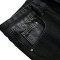 thumbnail image 5 of Defitshape Men's Denim Pants Mid Rise Jeans Straight Leg Casual Western Winter Pocket Summer Ripped Denim Pant Black 28, 5 of 5