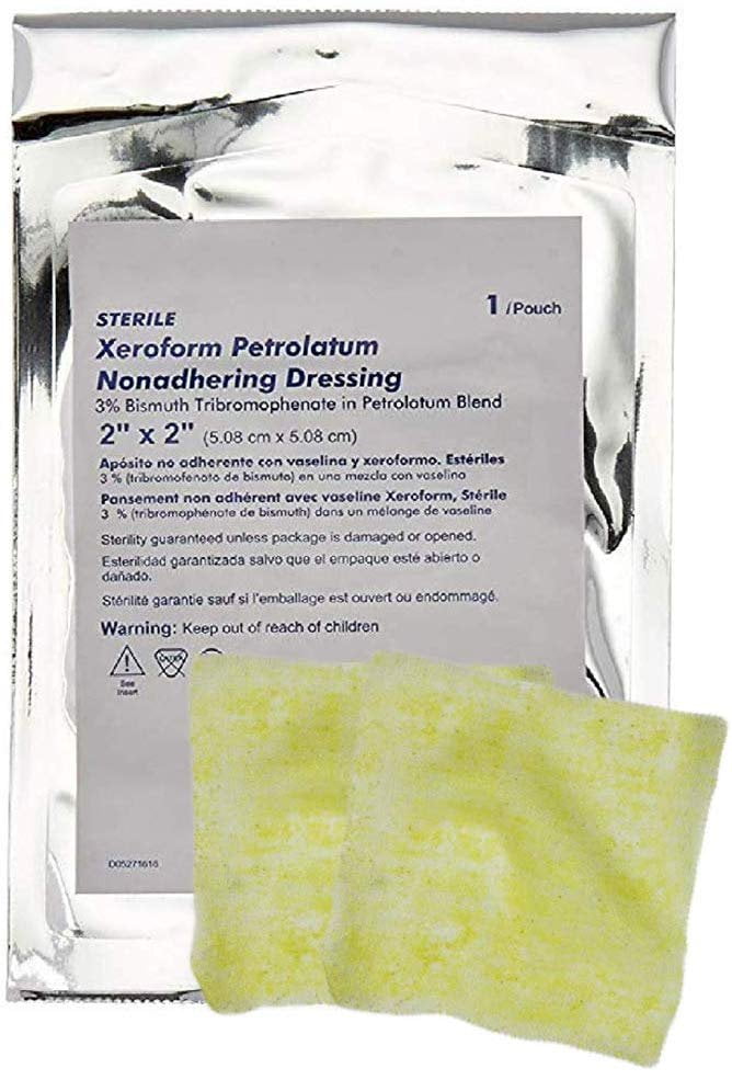 Xeroform Petrolatum Dressings. Box of 25 Impregnated Gauze Dressings 2