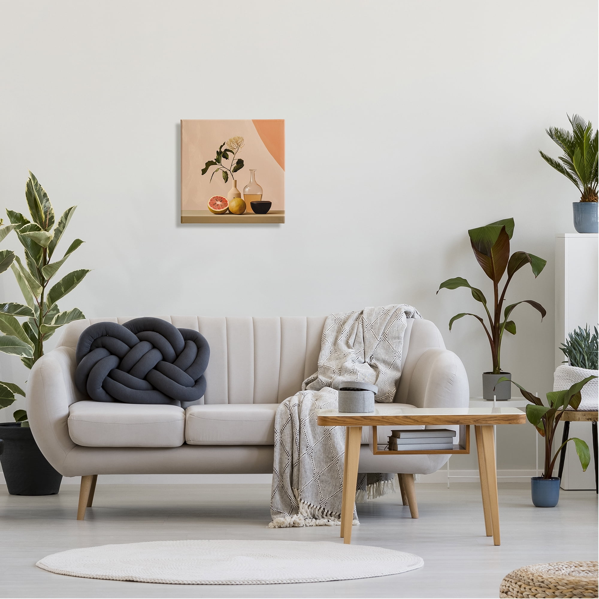 Stupell Industries Modern Citrus Still Life Botanical & Floral Painting Gallery Wrapped Canvas Art Print Wall Art, 17 x 17