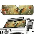 thumbnail image 2 of Uorisanigo Windshield Sun Shades for Rubicon Sahara TJ JK JKU 2 Door & 4 Door Gladiator Floral Hummingbird Car Sunshade Cover for Windshield Sun Visor Shade Car Accessories, 2 of 7