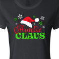 thumbnail image 4 of Inktastic Auntie Claus with Christmas Santa Hat and Snowflakes Women's T-Shirt, 4 of 5