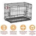 thumbnail image 6 of MidWest Homes for Pets Dog Crate Newly Enhanced LifeStages XS Double Door Folding Metal Dog Crate with Divider Panel, Floor Protecting Feet, Leak-Proof Dog Pan, 1622DD, 22.5L x 14W x 16H inches, 6 of 10