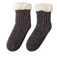 thumbnail image 3 of Voska Women's Warm Fleece Lined Floor Socks Sherpa Thick Snow Socks Cozy Sleeping Socks Home Winter Gift for Women Girls Dark Gray One Size, 3 of 4