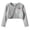 Gray, variant on NAISIBABY Girls Short Cardigan, Single Button Long Sleeve Casual Outwear School Uniform Sweater White Size 3