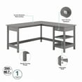 thumbnail image 3 of Bush Furniture Broadview 60W L Shaped Computer Desk with Storage in Modern Gray, 3 of 5