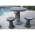 thumbnail image 2 of Exaco Indoor Classic Pedestal End Table, Charcoal Grey (Set of 2), 2 of 2