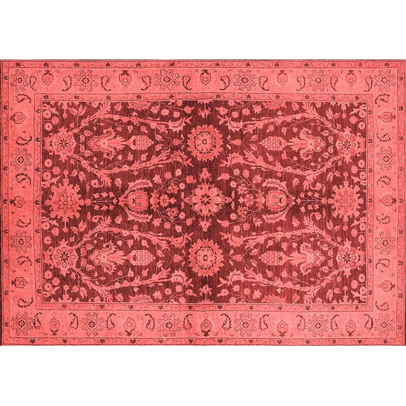 Ahgly Company Indoor Rectangle Oriental Red Industrial Area Rugs, 5' x 7'