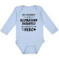 thumbnail image 3 of Inktastic My Mommy is a Respiratory Therapist and a Hero Boys or Girls Long Sleeve Baby Bodysuit, 3 of 5