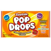 Tootsie Pop Drops, Assorted Flavor Gluten Free Candy, 3.5 oz. Theater Box.