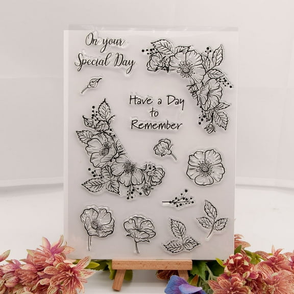 Ouginx Clear Stamps, Special Day Rubber Stamp for Scrapbooking and Card Making Supplies