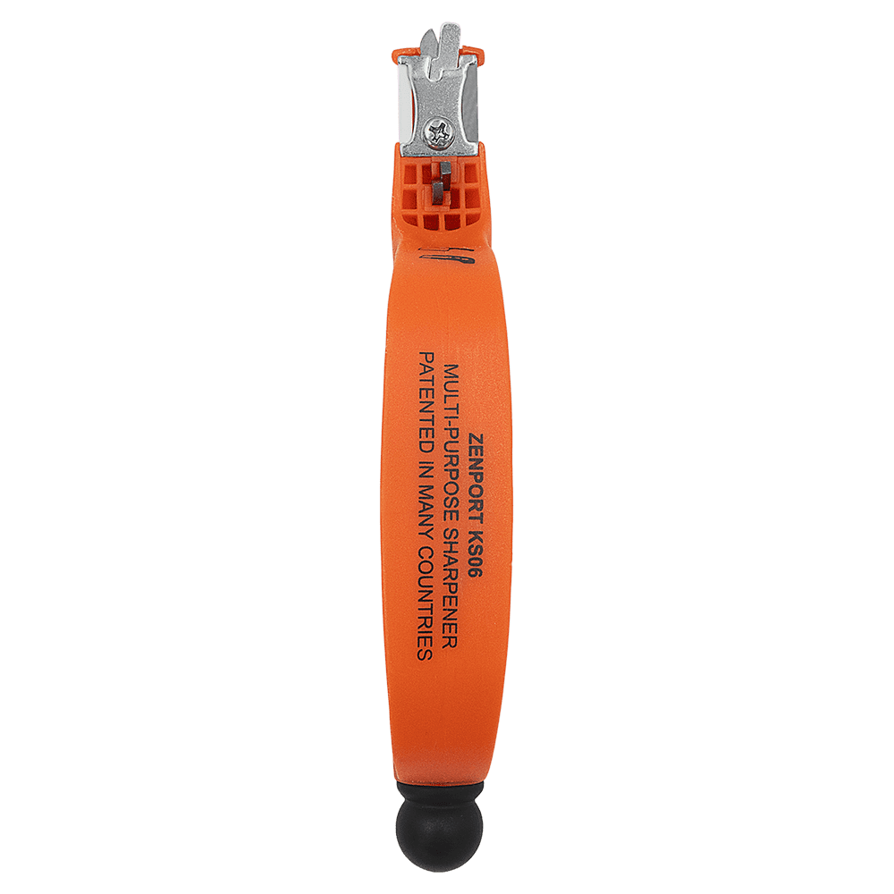 Zenport KS06 6-in-1 Multi-Sharpener for Pruners, Scissors, and Knives, Orange/Black - 10 Pack