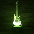 thumbnail image 2 of EeaseMX Lámpara de noche de escritorio con diseño de guitarra 3D, interruptor táctil negro, base LED acrílica, sin batería para adorno, 2 of 7