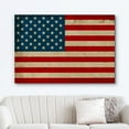 thumbnail image 2 of wall26 Canvas Print Wall Art Vintage Retro Faded American Flag Pop Culture Cultural Digital Art Modern Art Traditional Colorful for Living Room, Bedroom, Office - 24"x36", 2 of 5
