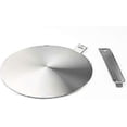 thumbnail image 1 of Induction Heat Diffuser Plate for Cooktops, 20cm Stainless Steel Adapter Converter Disc with Removable Handle, 1 of 5