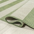 thumbnail image 5 of JONATHAN Y SANTA MONICA Negril Two-Tone Wide Stripe Runner Rug, 2 x 8, Green/Cream, 5 of 9