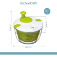 thumbnail image 3 of Secadora centrífuga de ensaladas, diseño rápido, sin BPA, para secar y escurrir lechuga y verduras, 3 of 5