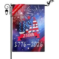 250 years american Anniversary Garden Flag,12x18 Inch,1776 2026 Commemorative Double-Sided Patriotic Banner Design linen Flag 4th of July for Office,School,Outdoor,Porch LawnYard,room decorative