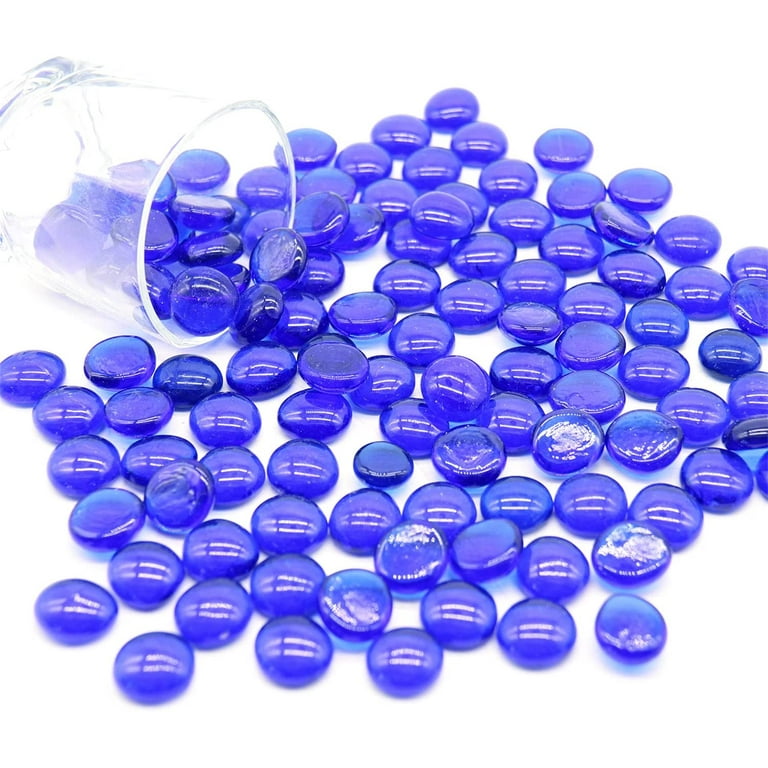 Mixed Blue, Aqua, & Clear Flat Glass Marbles - 5 Lbs. – Koltose by