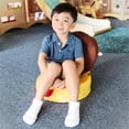 thumbnail image 2 of Bowery Hill Modern Microfiber Foldable Kids Monkey Chair in Brown, 2 of 2