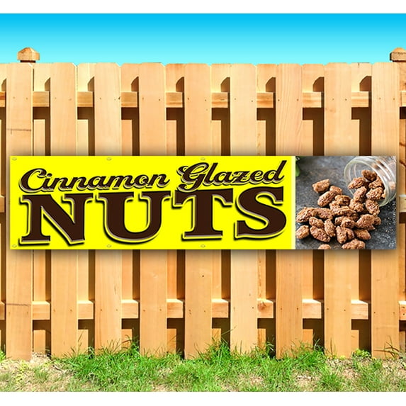 Cinnamon Glazed Nuts 13 oz Vinyl Banner With Metal Grommets