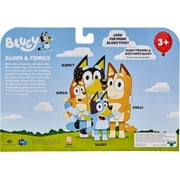 Bluey and Friends 4 Pack of 2.5-3 Poseable Figures - Bluey & Family