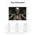 thumbnail image 5 of Uemuo Cyber Skeleton With Tattoos Printed Throw Blanket for Couch, Fluffy Fuzzy Blankets for Bed, Sofa, Cozy Flannel Faux Fur Blanket-80"x60", 5 of 6