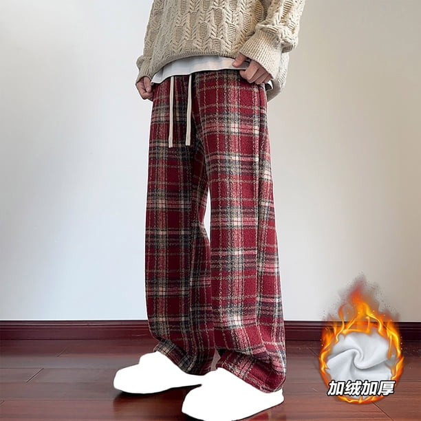Cinvoph Pajama Pants for Men Baggy Stripe Print Lounge Pants