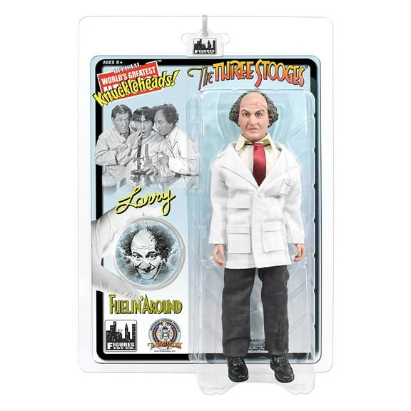 The Three Stooges Fuelin' Around Larry Fine 8" Action Figure