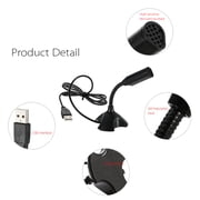 Anself USB Desktop Microphone 360° Adjustable Microphone Support Voice Chatting Recording Mic for PC with a USB port