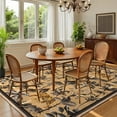 thumbnail image 5 of Tzou Modern Animal Print Runner Rug 5' x 7', Brown Non-Slip Washable Low Pile Indoor Carpet for Living Room, Stain-Resistant Indoor Floor Mat with Tiger & Floral Design, 5 of 8