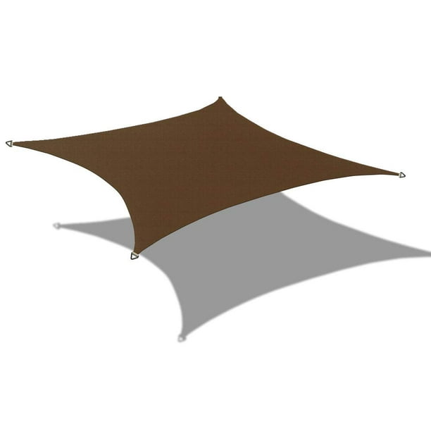 Alion Home Alion Home Hdpe Rectangle Dark Brown Sun Shade Sail Permeable Canopy For Patio Pool Deck Porch Garden 12 X 16 Walmart Com